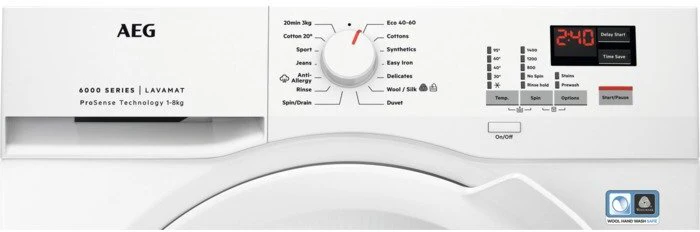AEG Freestanding Washing Machine L6FBK841B - White - Image 7
