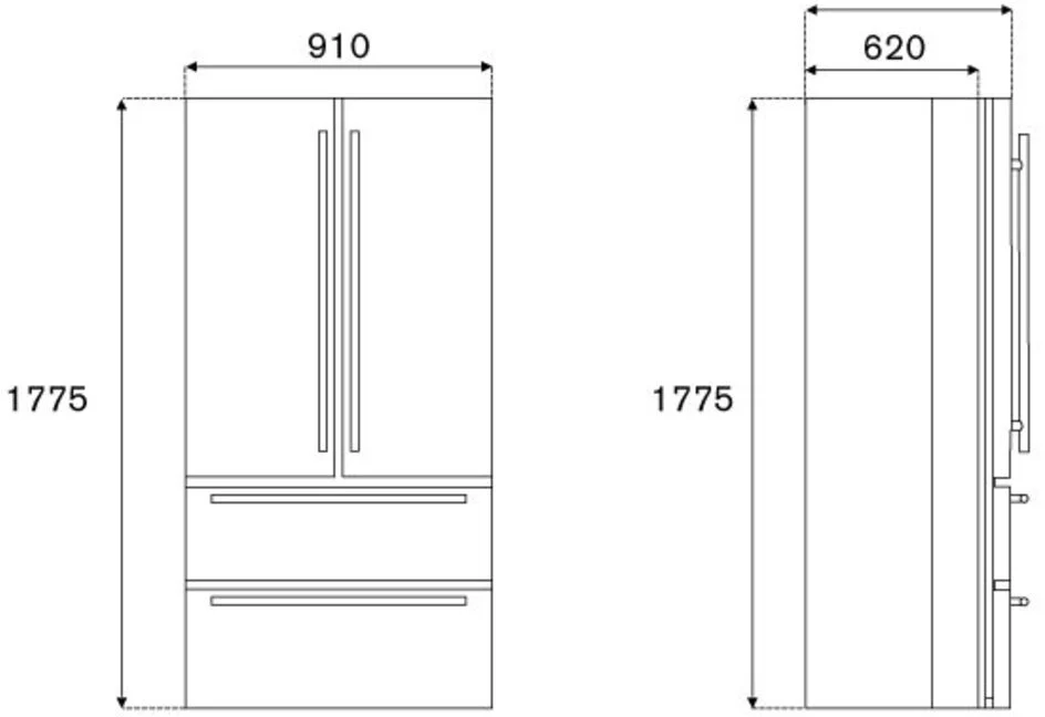 Bertazzoni Freestanding American Style Refrigeration REF904FFNXTC - Stainless Steel - Image 4