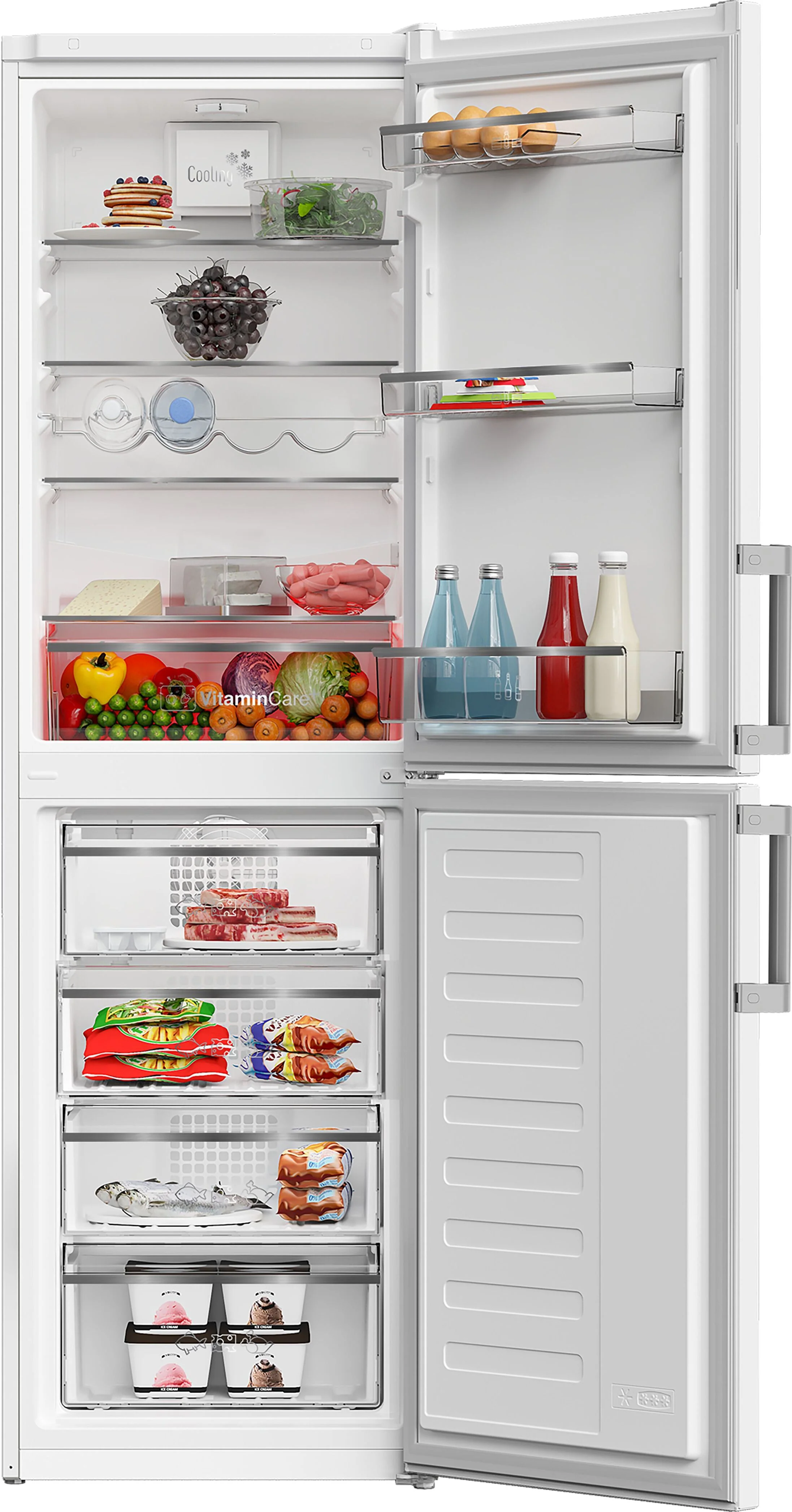 Blomberg Freestanding Fridge Freezer Frost Free KGM4574V - White - Image 3