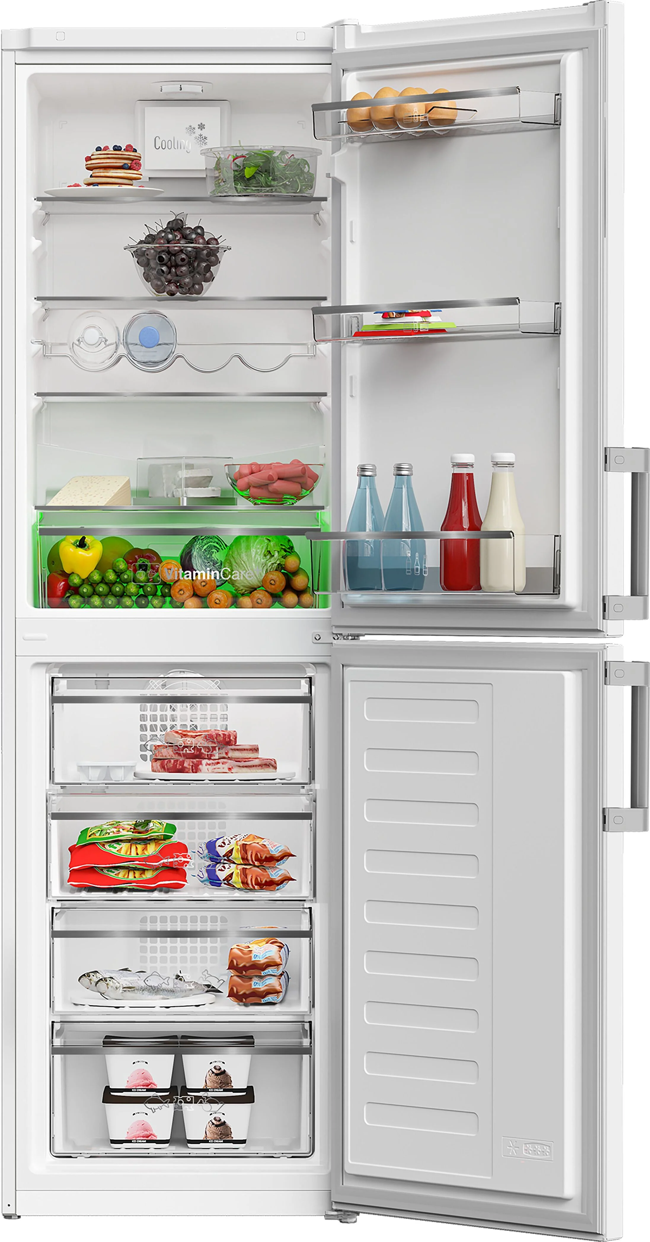 Blomberg Freestanding Fridge Freezer Frost Free KGM4574V - White - Image 4