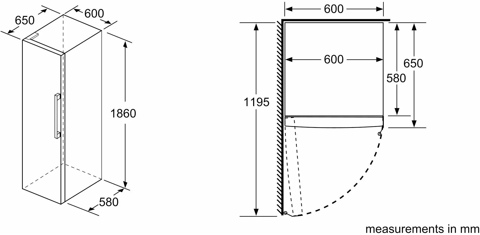 Bosch Built In Larder Fridge KSV36VWEPG - White - Image 8