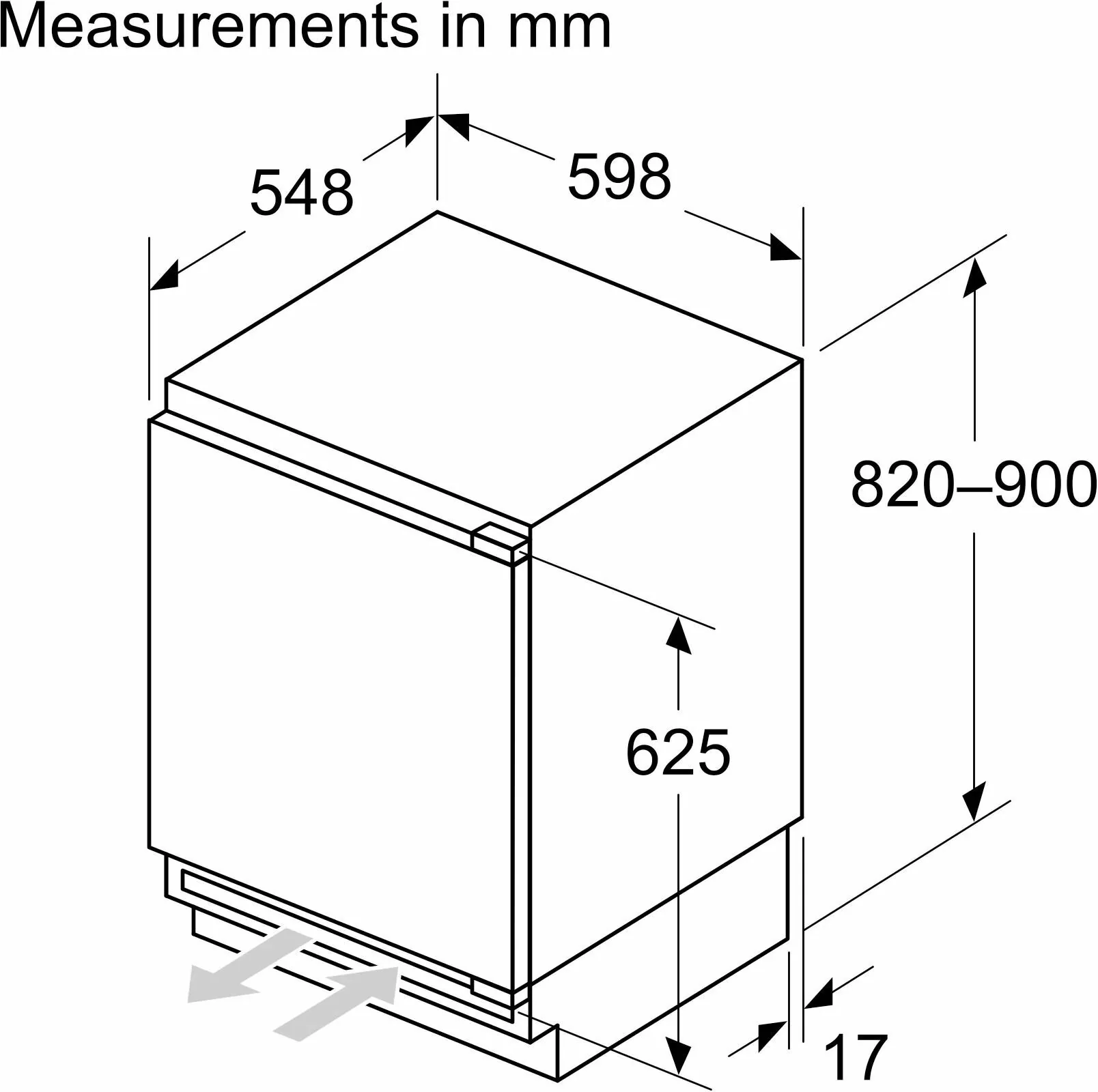 Bosch Built In Larder Fridge KUR21VFE0G - Fully Integrated - Image 8