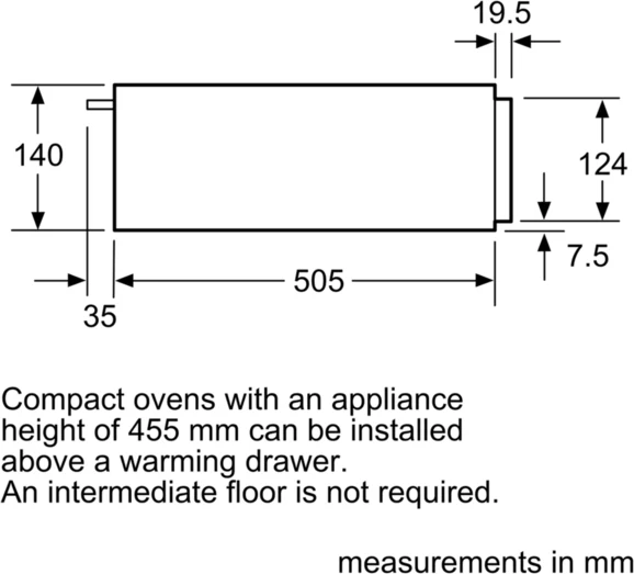 Bosch Warming Drawer BIC510NS0B - Stainless Steel / Black - Image 4