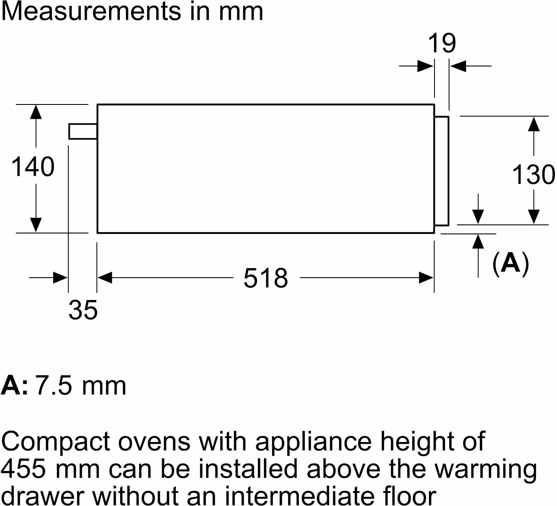 Bosch Warming Drawer BIC7101B1B - Black - Image 8