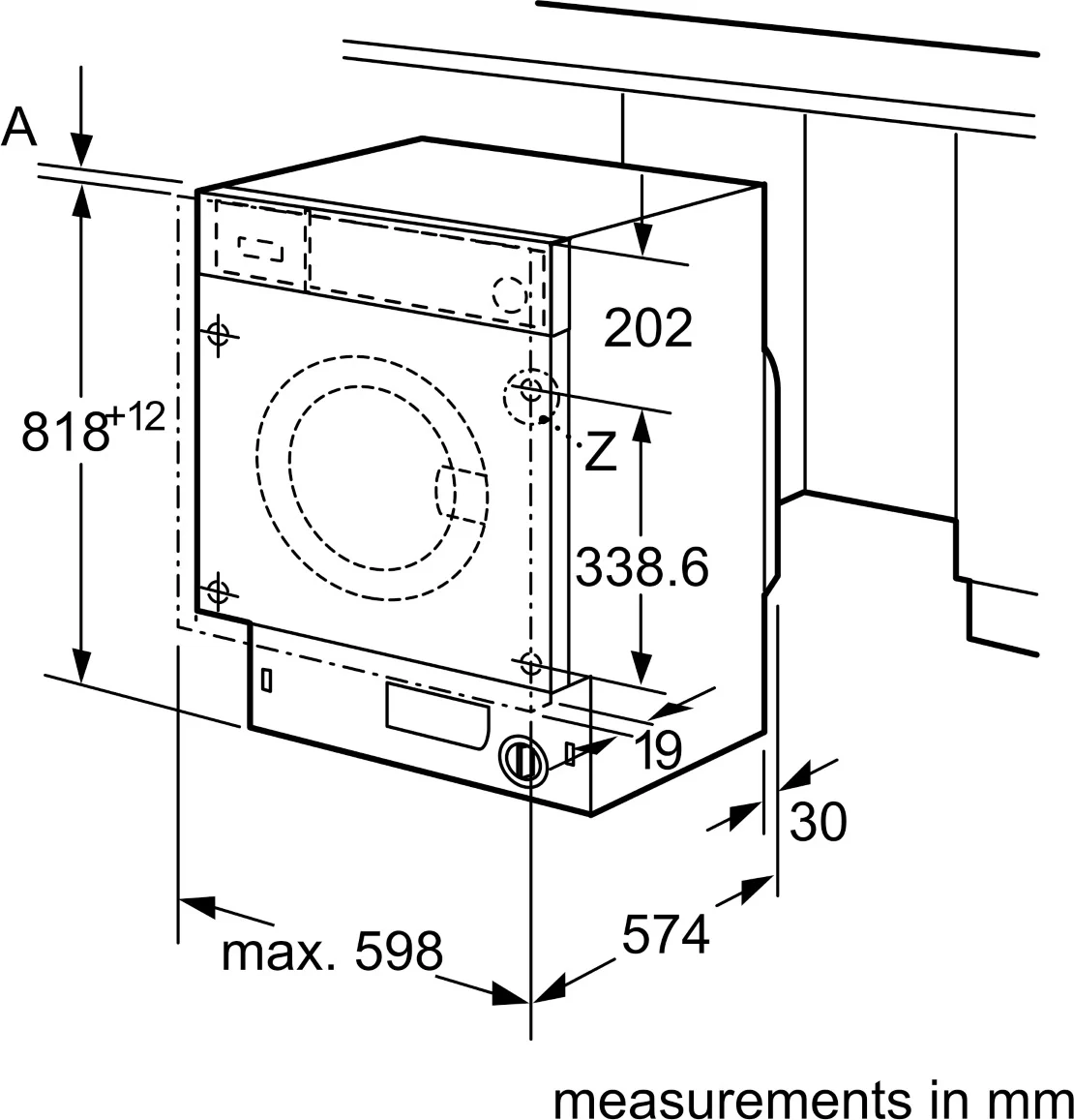 Bosch Built In Washing Machine Fully WIW28302GB - Fully Integrated - Image 9