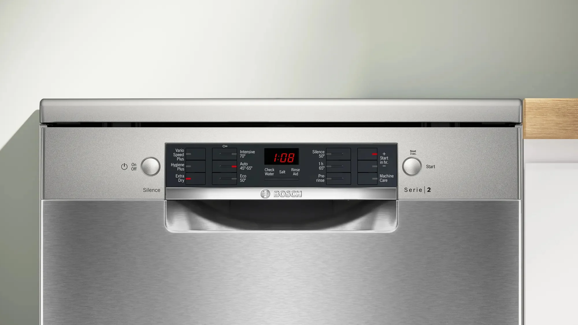 Bosch Freestanding 60 Cm Dishwasher SMS26AI08G - Silver Inox - Image 3