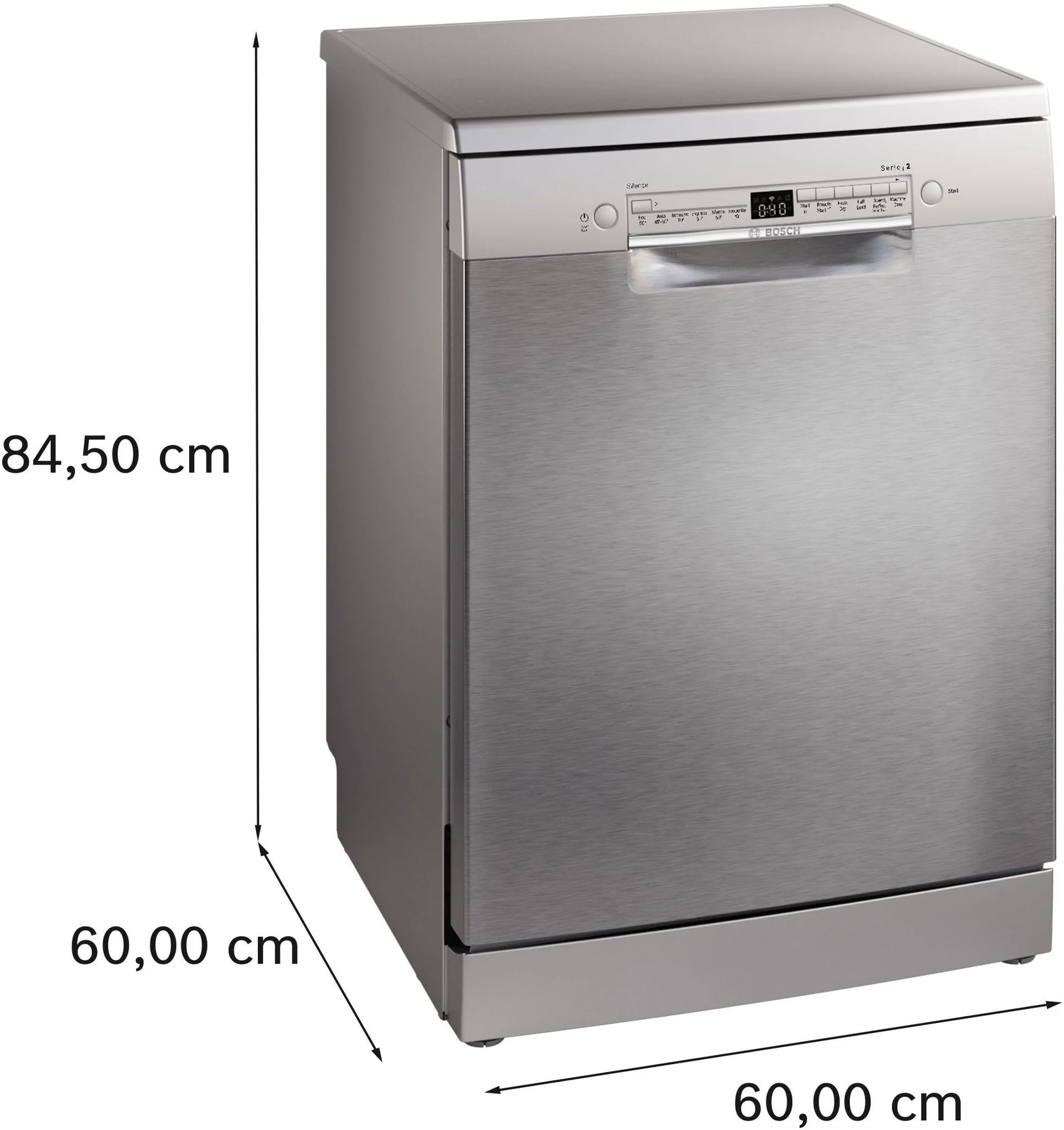 Bosch Freestanding 60 Cm Dishwasher SMS2HVI67G - Silver Inox - Image 12