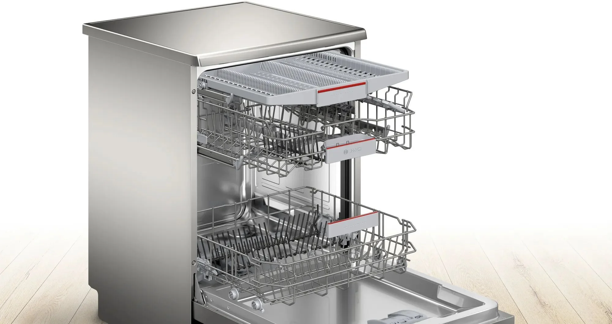 Bosch Freestanding 60 Cm Dishwasher SMS4EMI06G - Silver Inox - Image 2