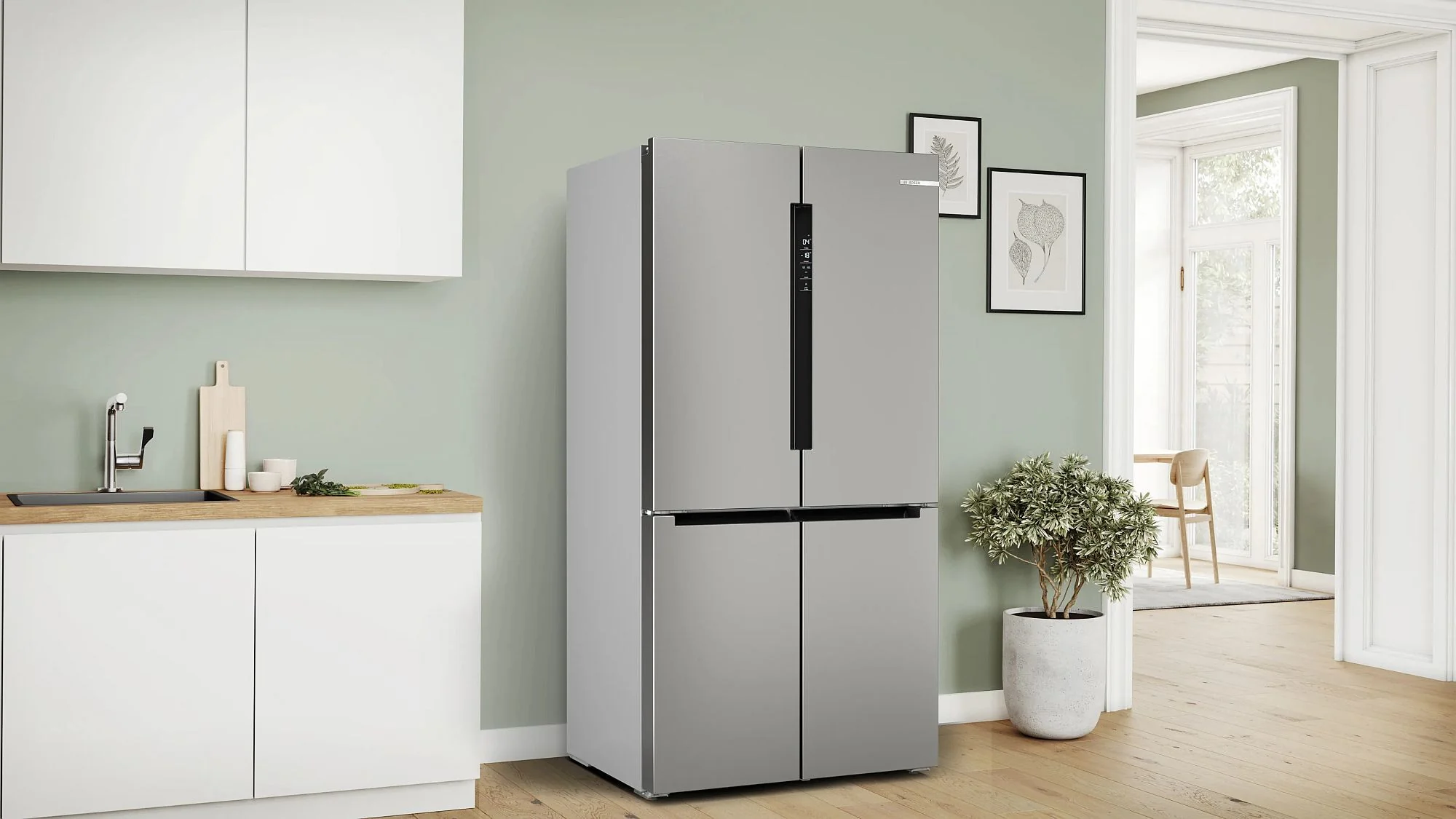 Bosch Freestanding American Style Refrigeration KFN96APEAG - Metallic Silver Doors - Image 7