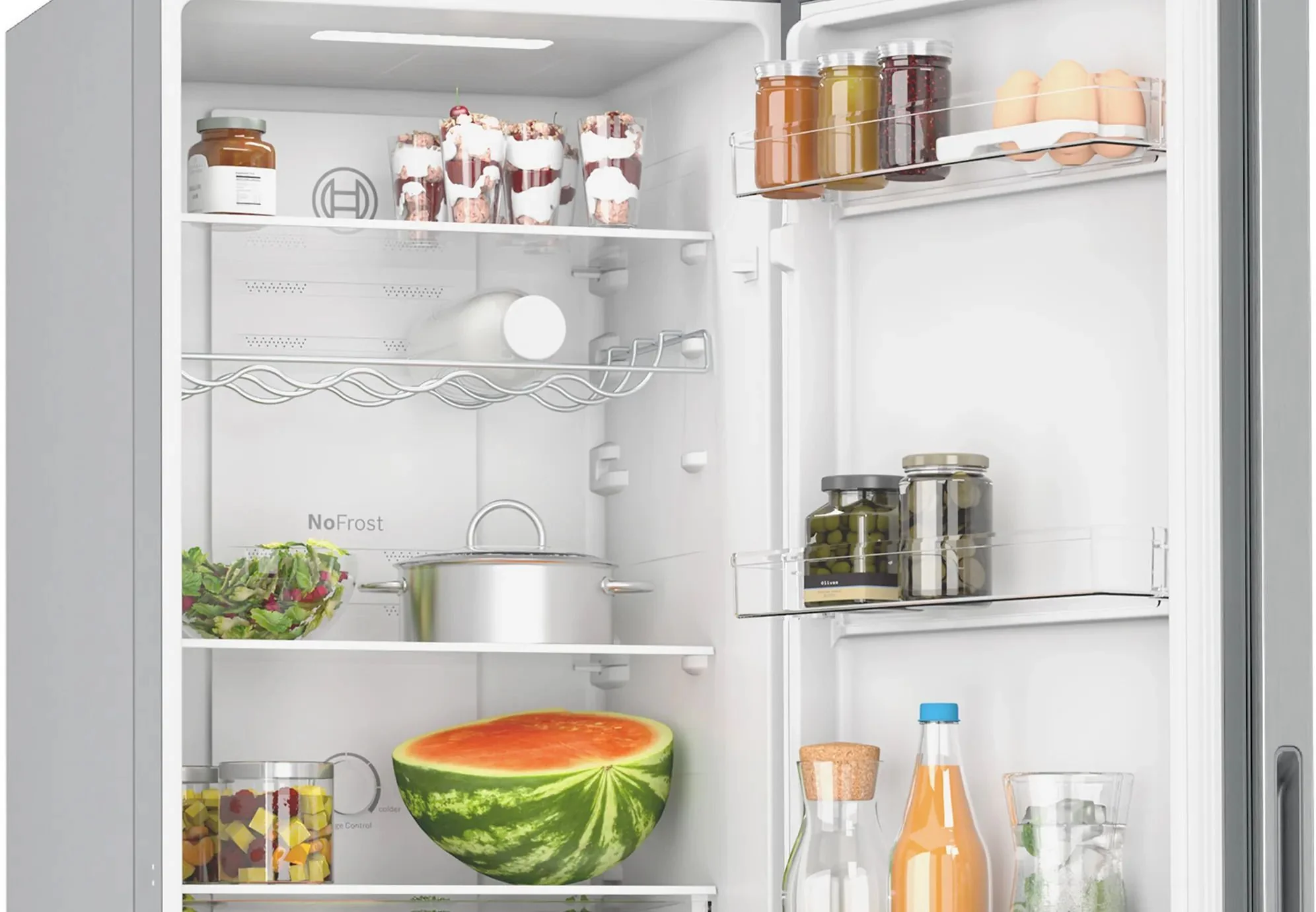 Bosch Freestanding Fridge Freezer Frost Free KGN27NLEAG - Stainless Steel Look - Image 3