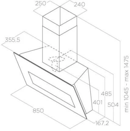 Elica Angled Hood BLOOM-LUX - Various Colours - Image 3