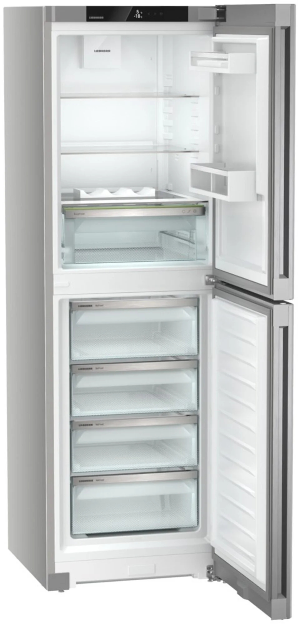 Liebherr Freestanding Fridge Freezer Frost Free CNSFD5204 - Silver - Image 4