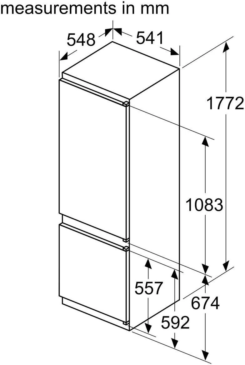 NEFF Built In Fridge Freezer Low Frost KI5872SE0G - Fully Integrated - Image 10