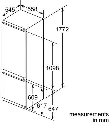 NEFF Built In Fridge Freezer Low Frost KI6873FE0G - Fully Integrated - Image 6