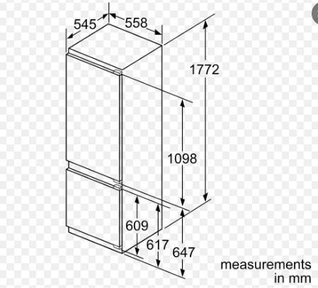 NEFF Built In Fridge Freezer Low Frost KI6873FE0G - Fully Integrated - Image 8