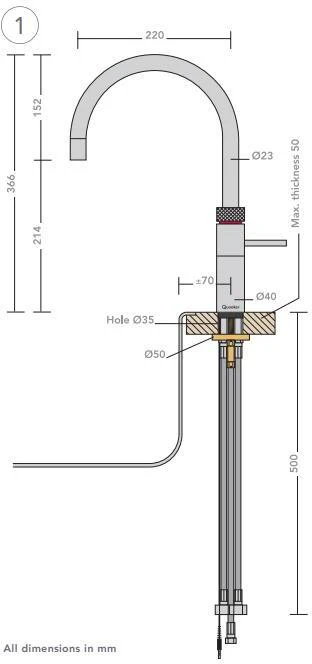 Quooker Boiling Hot Water Tap FNRPTB - Patinated Brass - Image 4