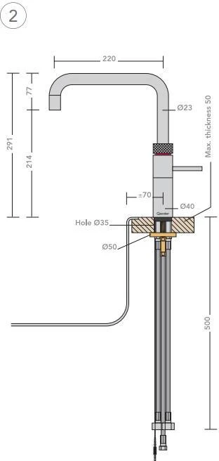 Quooker Boiling Hot Water Tap FNSPTB - Patinated Brass - Image 3