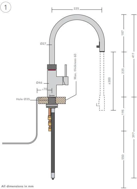 Quooker Boiling Hot Water Tap FXRCHR - Chrome - Image 3