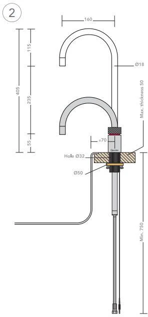 Quooker Boiling Hot Water Tap NSRSST - Stainless Steel - Image 3