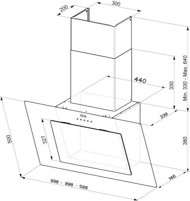 Rangemaster Angled Hood OPLHD90 - Various Colours - Image 3