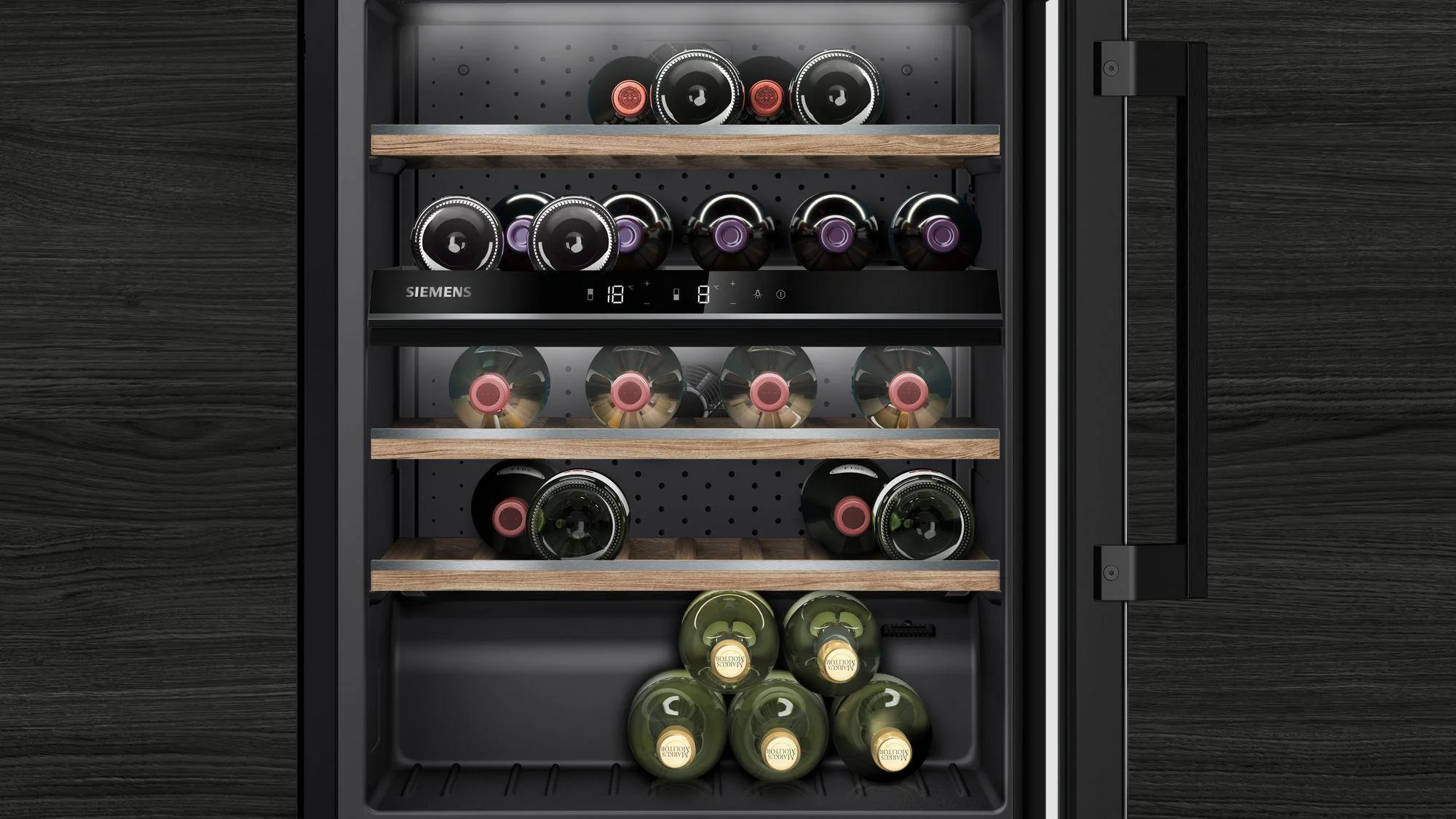 Siemens Built In Wine Cooler KU21WAHG0G - Black - Image 4