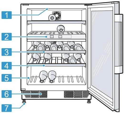 Siemens Built In Wine Cooler KU21WAHG0G - Black - Image 8