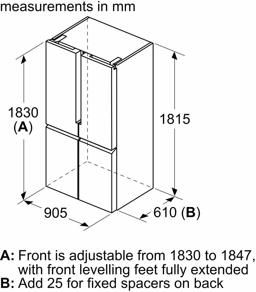 Siemens Freestanding American Style Refrigeration KF96NAXEAG-CLEARANCE - Black Steel Doors - Image 8