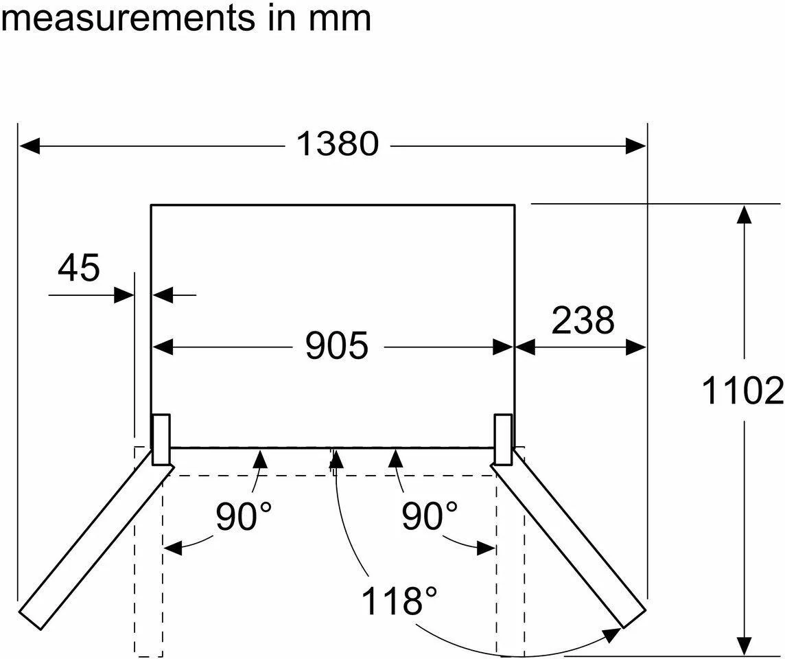 Siemens Freestanding American Style Refrigeration KF96RSBEA - Black Glass Doors - Image 7