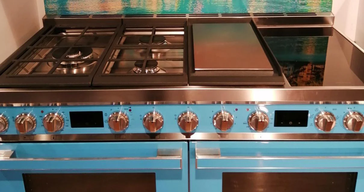 Smeg Range Cooker Dual Fuel CPF120IGMPT+KPF12T-EX-DISPLAY - Turquoise - Image 3