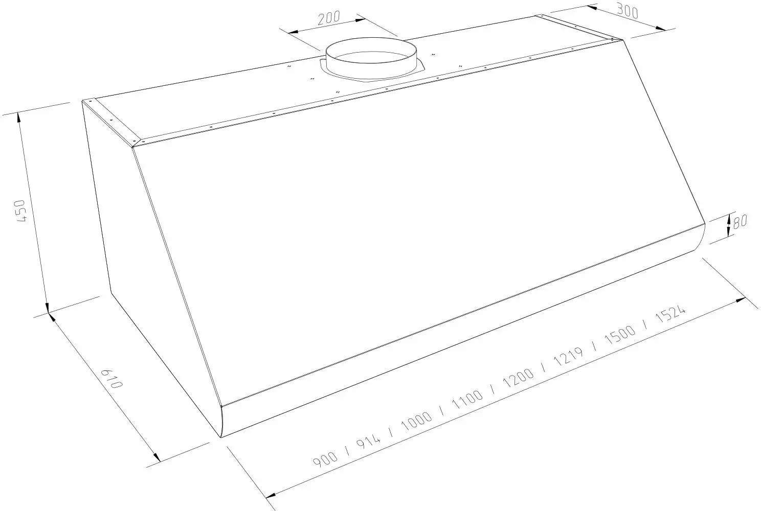 Westin Wall Mounted Hood AMERICAN-PRO-1000-I - Stainless Steel - Image 3